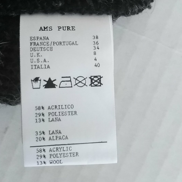 AMS PURE Collection Size 4 Open Front Sweater - Picture 4 of 4